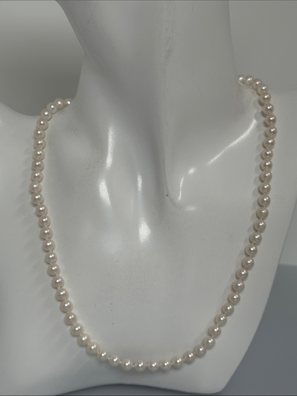 Cultured White Pearl Strand Necklace